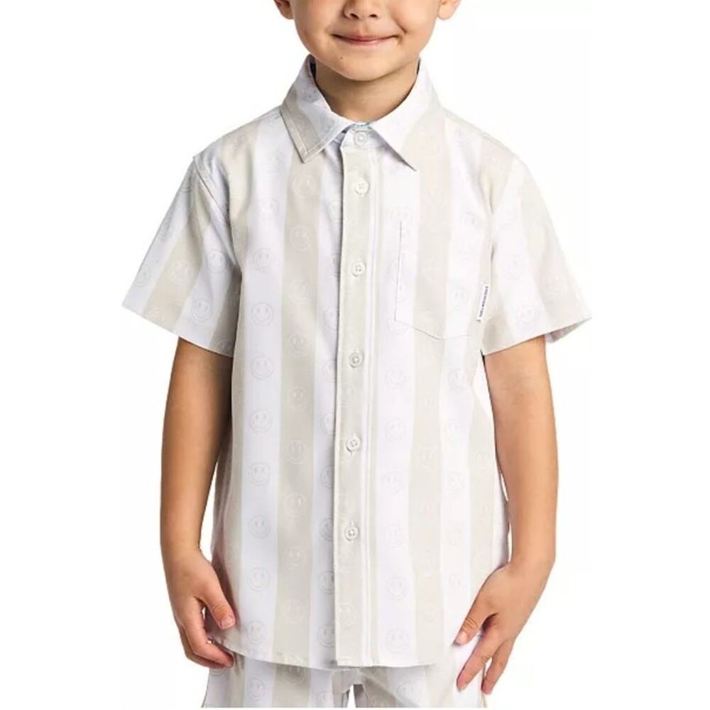 Button-Down Shirt Size 2T-Sovereign Code Big Boys Striped Smile-Print